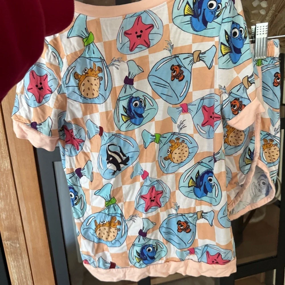Finding Nemo bamboo pajamas play set shorts sleeve tee toddler girl dory fish